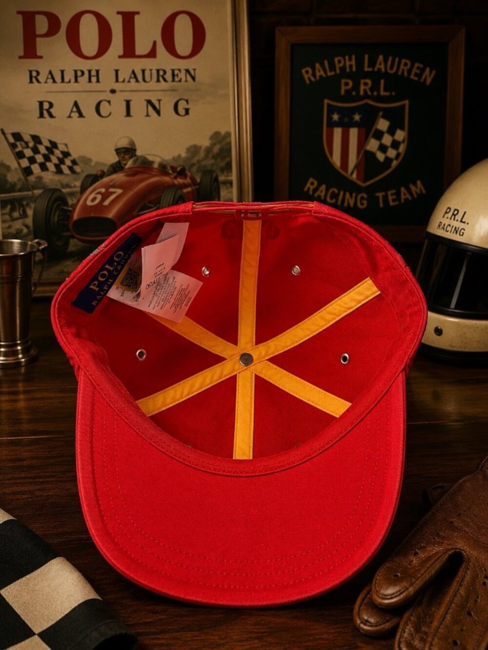 Polo Ralph Lauren Mens Motorsport RL Racing Patch Twill Adjustable Hat Cap NEW - Picture 2 of 4